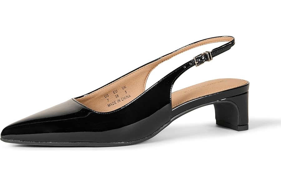 Amazon Essentials Women's Slingback Shoes with Block Heel