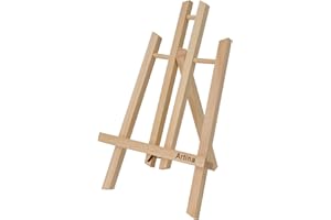 Artina Manchester Tischstaffelei klein aus Holz 28cm Mini Präsentationsstaffelei Display-Staffelei für Bilder, Menü Karten, Deko – Holzstaffelei für Schulen und Kinder