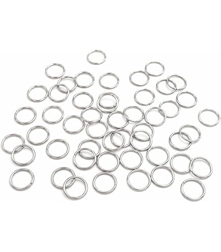 Perlin 250 Stück Ösenringe 10 Mm – Offene Binderinge Aus Altsilber Für Schmuck & Basteln