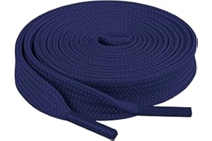 TBOC Sznurowadła płaskie sznurowadła [90-120-140 cm] zapasowe Shoelaces z poliestru do sneakersów, butów sportowych, butów do biegania [szerokość 8 mm]. Kompatybilne z Nike Converse Adidas Vans Reebok