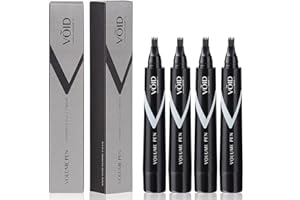 VOID Homme Skäggpenna Filler för män (paket med 4) Filler Skäggpenna, Easy Beard Pen Liner för skäggfyllning Pen Kit & Skäggmärke, Vattentät penna