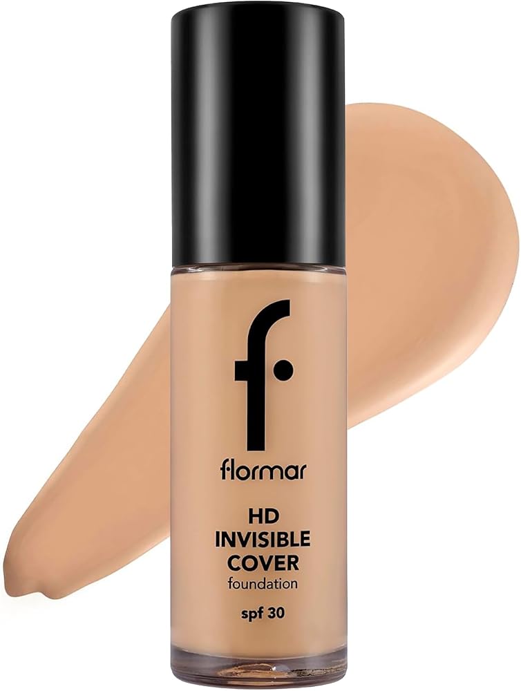 Flormar Invisible Cover HD Hafif Yapılı & Yarı Parlak Bitişli SPF30 Fondöten