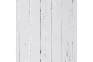 JOLIHOME Papel Pintado Efecto Madera Blanca Vintage 44x500 cm Autoadhesivo Impermeable Papel Adhesivo Vinilos para Muebles Cocina Salón Dormitorio Habitación Armario Pared