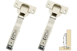 GEFONG 95 Grado Totalmente Solapado Bisagras con Amortiguadores 35mm para Puerta de Armario Cocina Bisagra Silenciosa de Cierre Suave pare Puertas de Muebles 2 Piezas