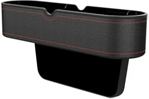 ‎MORECHIOCE Multifunktionale Autositz Gap Aufbewahrungsbox,MoreChioce Universal Auto Seat Gap Organizer Autositz Seiten Schlitz Taschen Füller für Autolücken Becherhalter,Schwarz