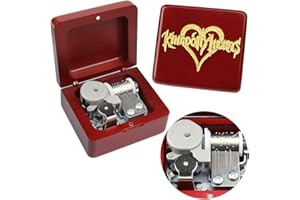 Sinzyo Kingdom Hearts Music Box Vintage Musical Boxs Gift For Birthday Valentine's Day Christmas Day(Wine Red Box)
