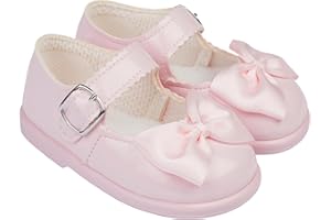 EARLY DAYS Baypods, Toddler Shoes with Hard Sole, Baby Girls First Walking Shoes with Anti-Slip Sole, First Walkers, Made in England