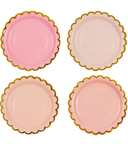 Weiße Pappteller Mit Goldrand – 48 Stück, 17,8 Cm, Für Dessert & Party