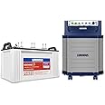 Luminous Inverter & Battery Combo for Home, Office & Shops (Eco Volt Neo 850 Pure Sine Wave Inverter, RC 15000 120 Ah Short Tubular Inverter Battery, Trolley)