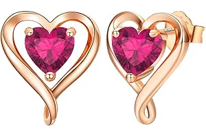 LAVUMO Pendientes Mujer Plata de ley 925 Oro rosa Pendientes Joyas de Mujer Regalos para Esposa, Mamá, Novia en Cumpleaños Navidad Aniversario día de San Valentín