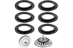UxradG 6PCS Sink Plug Rubber Seal, O-Rings Seal Rubber 54mm/2.13inch Ring Sealing Pop-Up Basin Sink Waste, Basket Strainer Seal Fitting for Bathroom, Kitchen, Washbasin