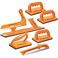 POWERTEC 72100 Push Block and Push Stick Set for Table Saws, Router Tables, Band Saws & Jointers, Dual Ergonomic Handles w/Max Grip, Hand Protection for Woodworking, Safety for Woodworker – 7 Pack