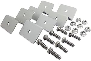 enjoy solar Soporte en Z de aluminio de 50 mm para módulos solares enmarcados, apto para todos los anchos de módulo (incluye tornillos y tuercas)