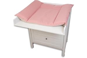 ULLENBOOM ® Wickelauflagenbezug 75x85 cm Musselin Rosa (Made in EU) - abnehmbarer Bezug für Wickelauflage 85x75, Baby Überzug für Wickelunterlage, aus 100% Baumwolle, Wickelbezug für Wickeltisch