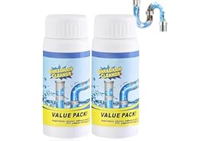 BEAUTHINK 2PCS Powerful Sink Foaming Drain Cleaner, Heavy Duty Pipe Dredging Agent & Deodorant, Fast-Acting Drain Unblocker for Bathroom, Kitchen, Quick, Effective, and Long-Lasting Solution