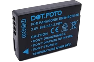 Dot.Foto DMW-BCG10, DMW-BCG10E Premium 3.6v / 895mAh Rechargeable Battery for Panasonic