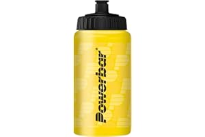 Powerbar – Gourde de Sport – 500 ml – jaune – Étanche et compatible lave-vaisselle, sans BPA