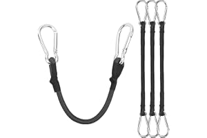 LangRay Elastiskt rep med krok, elastiska rep, elastiska bläckfiskar med krok, elastiska spänngummin med karbinhake för trans