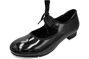 SLEMON s.lemon Scarpe da Tip Tap Nere Stringate da Donna Professionali Scarpe Tip-Tap Bambina