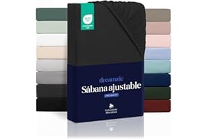Dreamzie Sabanas 135 x 190 – Bonete 35 cm – Microfibra Suave – para Colchones Gruesos – Certificado Oeko-Tex – Negro