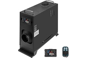EVGTTI 12V 8KW Diesel Air Heater, All In One Diesel Night Heater with Remote Control And LCD Monitor for Car, Truck, Garage,Boat, RV,Trailer (Black)