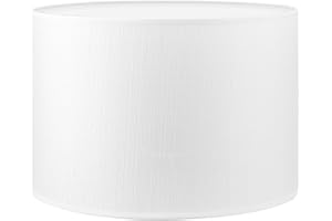 HOME SWEET HOME COLLECTION Home Sweet Home Moderno Pantalla Canvas | cilindro | 30/30/20cm | Blanco | Pantalla de lámpara de tela de algodón | para casquillo E27 | probado RoHS | para lámpara de mesa