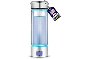 LEVEL UP WAY LevelUpWay - Glass Hydrogen Generator Water Bottle SPE PEM Technology Water Ionizer