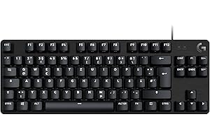 ‎LOGITECH G Logitech G413 TKL SE Mechanische Gaming-Tastatur - Mit Hintergrundbeleuchtung und taktilen mechanischen Schaltern, Anti-Ghosting, Kompatibel mit Windows, macOS, Deutsches QWERTZ-Layout - Schwarz
