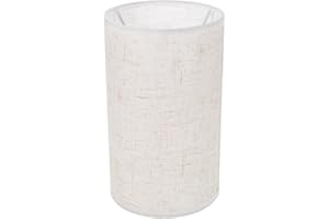 NUOBESTY Abat-Jour Cylindrique En Lin E27 12X12X12 Cm Pour Lampe De Table Suspension Et Applique Murale Accessoire Luminaire Intérieur Ambiance Chaleureuse