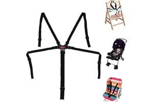 GUANG-T High Chair Straps, Baby Kid 5 Point Harness, Harness for High Chair, High Chair Harness,Universal Baby Safe Belt Holder Replacement for Stroller Wooden High Chair Pram Buggy Children Kid Pushchair