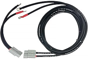 Winchmax Winch Battery Extension Cables. 4m x 35mm British Made Anderson Cable with 6mm Lug. Heavy-Duty PVC Insulation. For Truck, Van or Trailer Use.