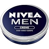 NIVEA MEN Creme Crema Idratante Uomo da 75 ml, Crema Multiuso per Corpo, Mani e Viso a Rapido Assorbimento, Crema Idratante A