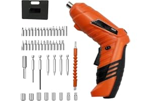 MAENGRE Cordless Electric Screwdriver and Bit 45PCS Set 1300mAh 3.6V LED Light Ratchet Wrench Rechargeable Drill Power USB Kit