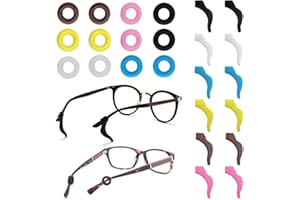 FineGood 12 par uchwytów do okularów, silikonowe antypoślizgowe okulary, zauszniki, sportowe ochraniacze na okulary, okulary do czytania