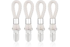 MoonSing Wieszak na ręczniki, klipsy na ręczniki z pętelkami, klamerki do naczyń, wieszak na ręczniki, haczyki do kuchni, łazienki, na balkon, szafki, beżowy (4 sztuki)