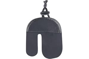 GORGECRAFT 3PCS Leather Archery Finger Tabs Long Bow Finger Hand Protect Guard Handmade for Shooting Hunting Practice Gear Recurve Bows Compound Bow Right Hand Men and Women Archery Equipment Black