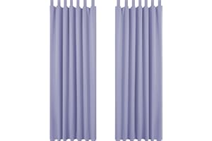 Deconovo Tende Oscuranti per interni 2 Pezzi 140x290 CM, Tende Camera da Letto Moderne Termiche Isolanti, con Passanti, Violetto Chiaro