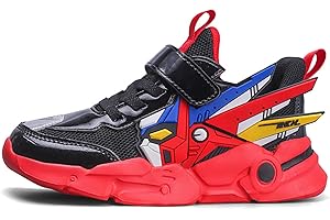 XINGHUANHUA Zapatillas de deporte para correr para niños y niñas, ligeros, cierre con velcro, transpirables, zapatillas de malla para ocio, talla 27-39