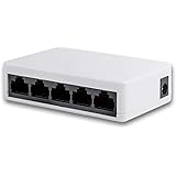 5-Port Network Switch Mini Size Fast Ethernet 10/100Mbps Unmanaged Desktop Auto Negotiation Ports IEEE 802.11 Smart Web Switch Plug-and-Play Silent Operation Switching Fabric for Home and Business