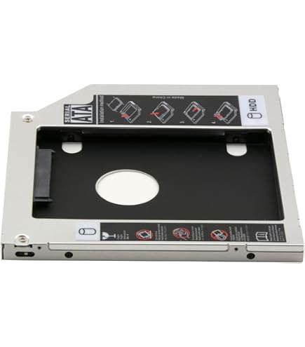 Caddy Per Secondo Hard Disk SSD/HDD Da 2.5" Per Lenovo 320-17IKB, 500-15ACZ, 500-15ISK, 510-15IKB – Argento
