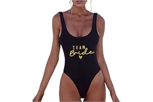 DaPongZhi Costume Addio al Nubilato,Addio al Nubilato Costume da Bagno,Costume Sposa Addio al Nubilato,Costumi da Bagno Donna,Costumi da Bagno Donna Curvy,Costume Team Bride Addio al Nubilato