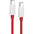 ZYBUX Original Oneplus Supervooc Type C to C 1M Charging Cable Compatible with oneplus 13, 13r, 12, 12r, Nord 4, Open, 11, 11r, 10r, 10t, 10, 10pro & Other USB-C Devices, Fast Data Transfer 100W, Red