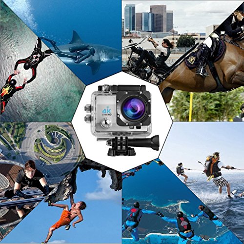 Action Cam ,LESHP Wifi Aktion Cam Wasserdichter Helmkamera Full HD 1080P 170 Grad Weitwinkel 4k Action Digitalkamera with 2,0 Zoll LCD Bildschirm Kamera Wasserdicht Unterwasserkamera Cybershot - 7