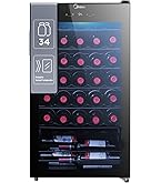 Candy DiVino CWC 021 ELSP/N Cave à Vin De Mise En Service 73 Litres, 21 Bouteilles, Conservation 7 à 18°C, Interface Electronique, 6 Clayettes En Bois, 39 D(B)A, Poignées Intégrées, Couleur Noire