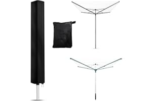 Newbob Housse Sechoir Parapluie Extérieur de Leifheit Très Grand, 420D Oxford Résistante aux Intempéries Housse Sechoir à Linge 4 Bras&3 Bras, Housse Etendoir Parapluie(180x18x18cm)