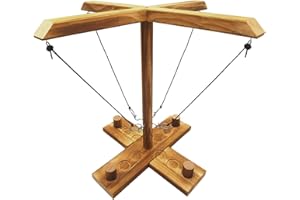 Gelabur Haken und Ring Spiel, Großes Ring Wurf Spiel für Erwachsene, Ring Spiel auf Einer Schnur, Tischspiele, Haken Spiel Ring Wurf für Familie, Bar, Party