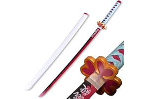 ARUAN Demon Slayer Sword About 41 inches Bamboo Blade for Cosplay Purpose Exquisite Wood Sword Collectibles and Weapon Prop Various Styles Available, Kanroji Mitsuri