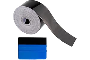 OHLING High Gloss Vinyl Wrap Kit, 3cm*10m Self Adhesive Automotive Vinyl Sticker Roll Wrap Roll Contain Installation Tool Set for Car Window Trim Door Sill Car Interior Exterior Motorcycle