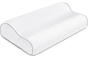 BDTFO Memory Foam Pillows for Neck Pain - Orthopedic Cervical Contour Pillows Neck Support Relief for Back, Stomach, Side Sleepers with Washable Breathable Zippered Cover