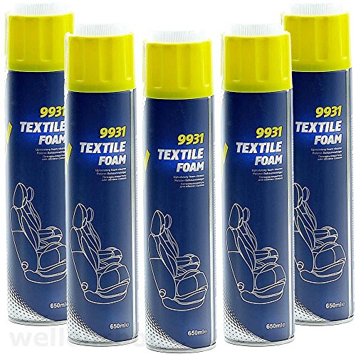 Preisvergleich Produktbild 5 x 650ml Polsterreiniger Autobezüge Aktivschaum Spray